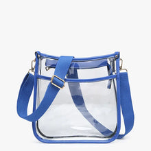 Load image into Gallery viewer, Posie Clear Crossbody w/ Vegan Leather
