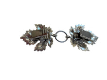Load image into Gallery viewer, Katlyn - Silver Metal, Double Leaf Clothing Clasp
