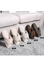 Load image into Gallery viewer, Leopard criss-cross slippers
