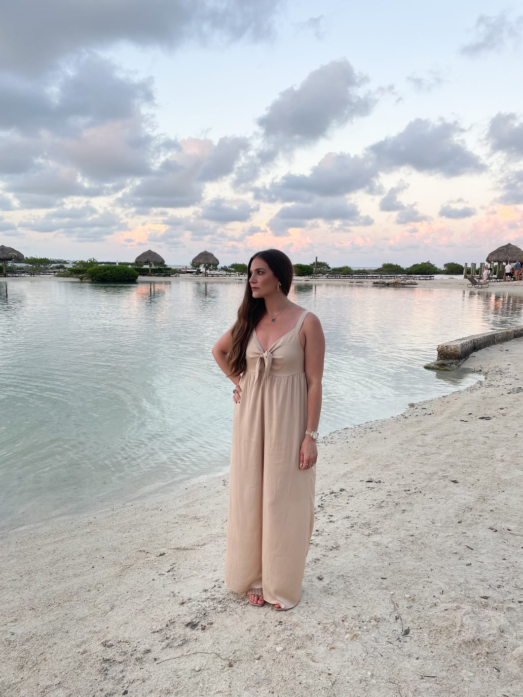 Champagne Key Hole Romper