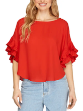 Load image into Gallery viewer, Ruffle Sleeve Top
