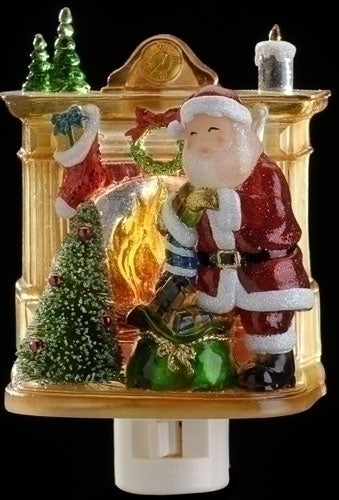 Santa By Fireplace