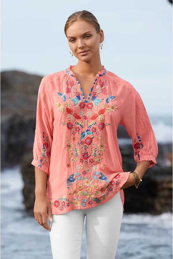 Leona Tunic in Shell Pink