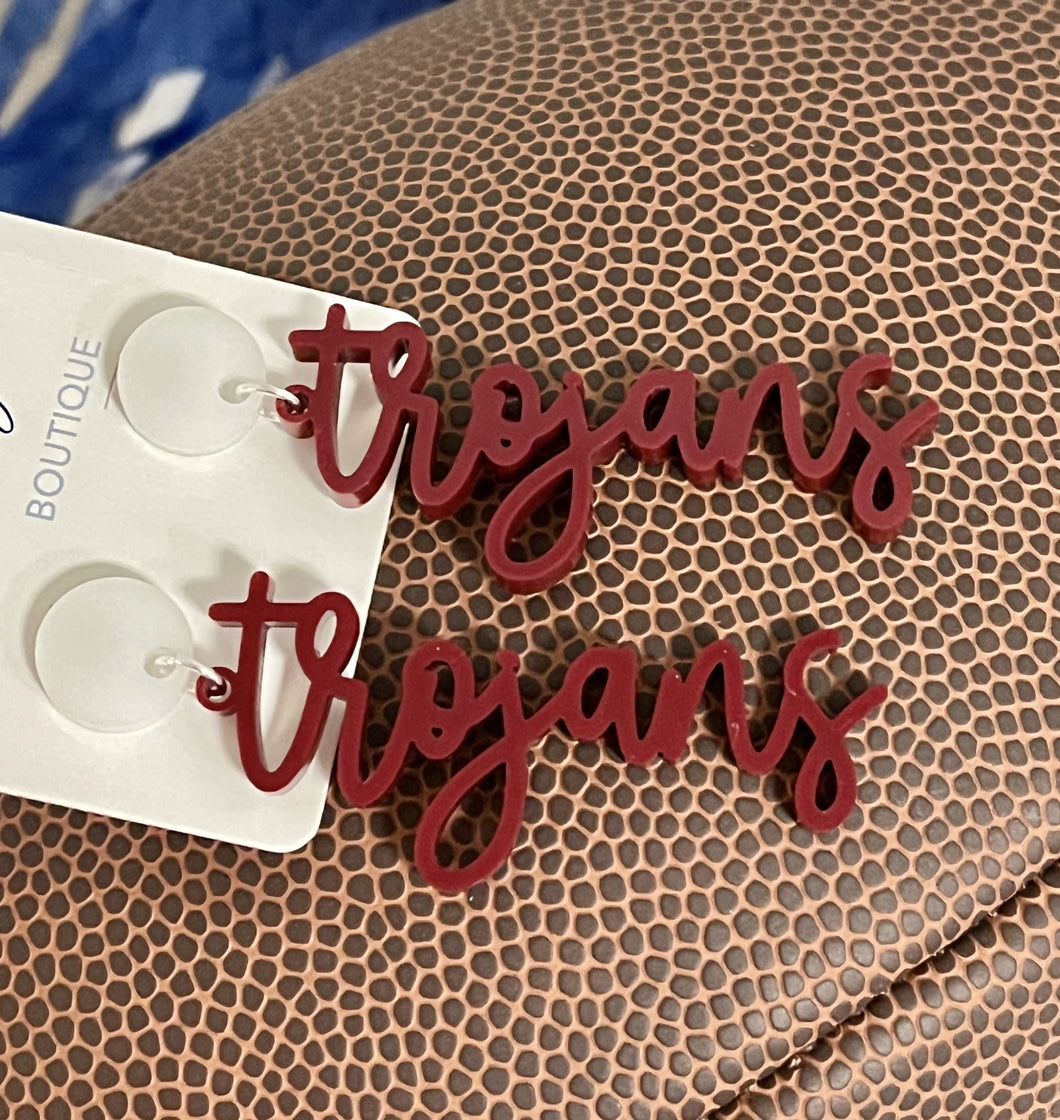 Jenks Trojans Earrings
