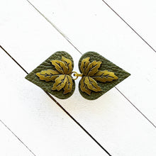 Load image into Gallery viewer, Jaedon - Bronze Leaf on Green Leather

