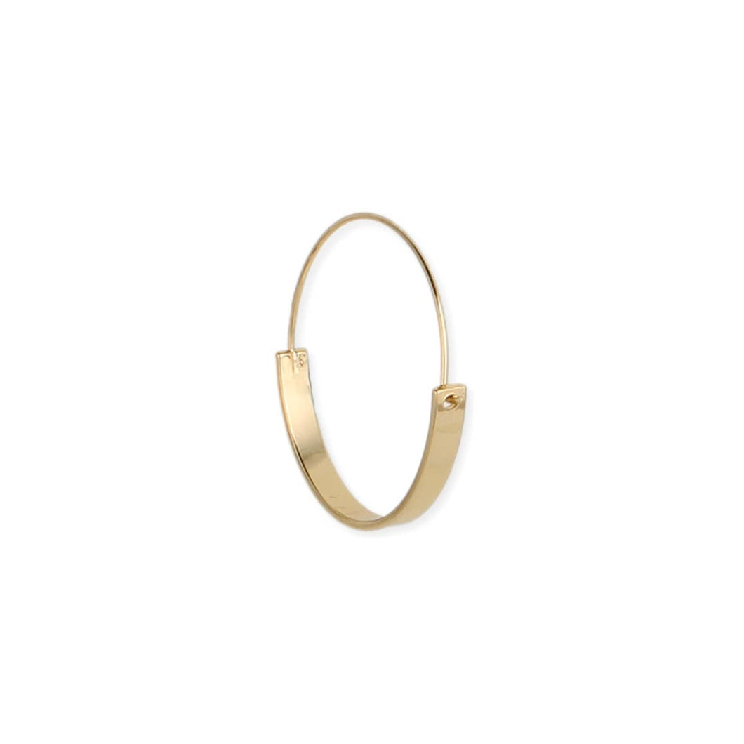 Back to Basics Gold Flat Hoop Earring