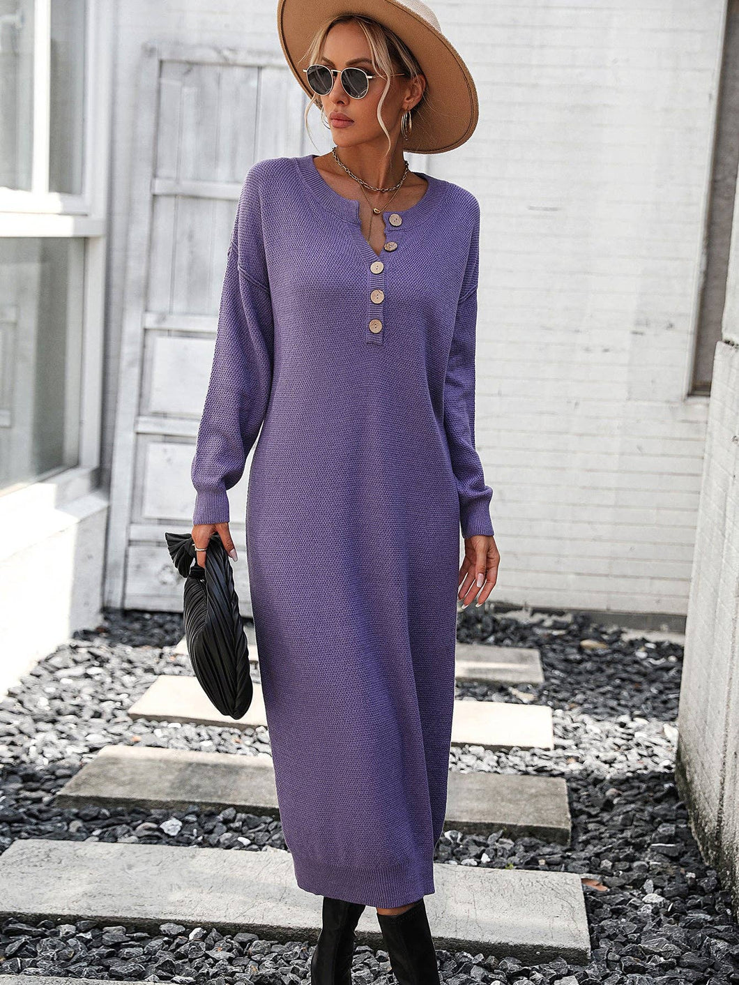 Violet Knit Dress