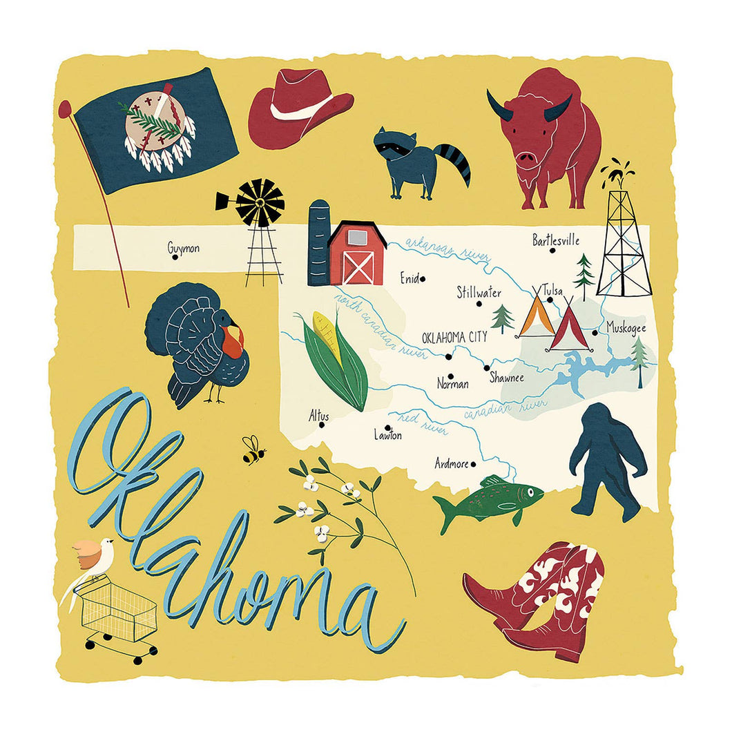 Thirstystone Oklahoma Home Absorbent Stone Coaster 4pk