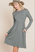 Load image into Gallery viewer, Rib Long Sleeve Knit Dress
