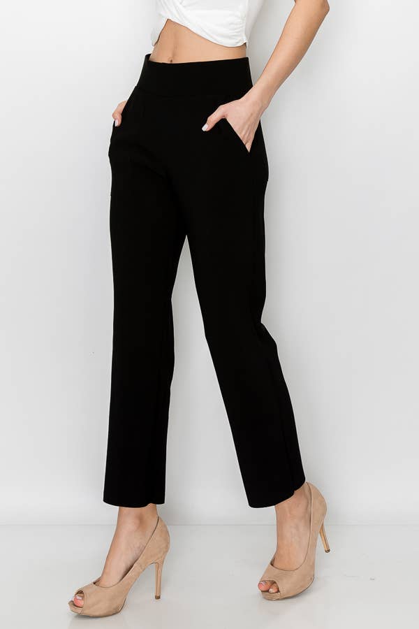 Kristy Crepe Knit Pant / BLACK