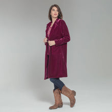 Load image into Gallery viewer, Stretch Velvet Duster w/Patch Pockets
