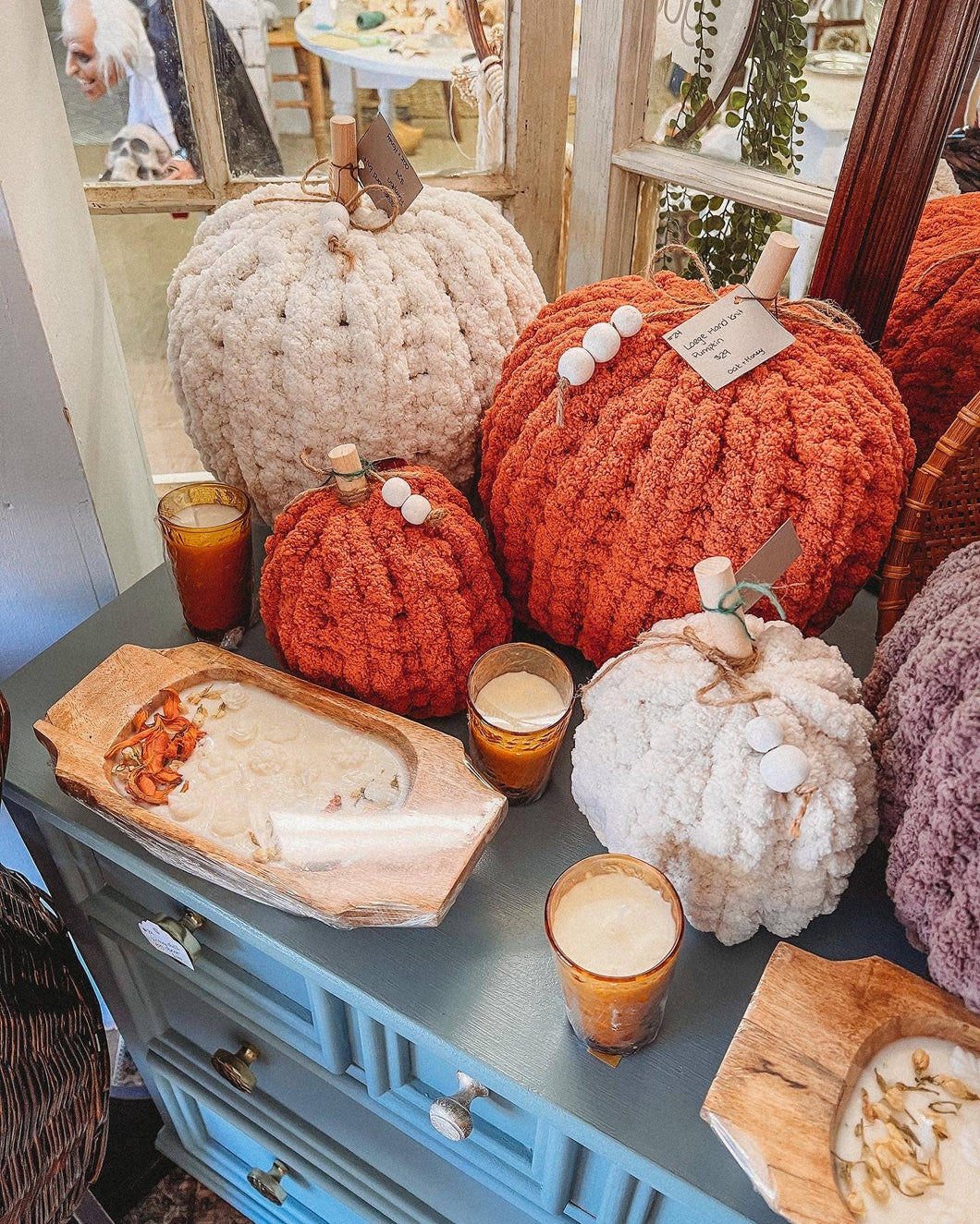 Chunky knit pumpkin