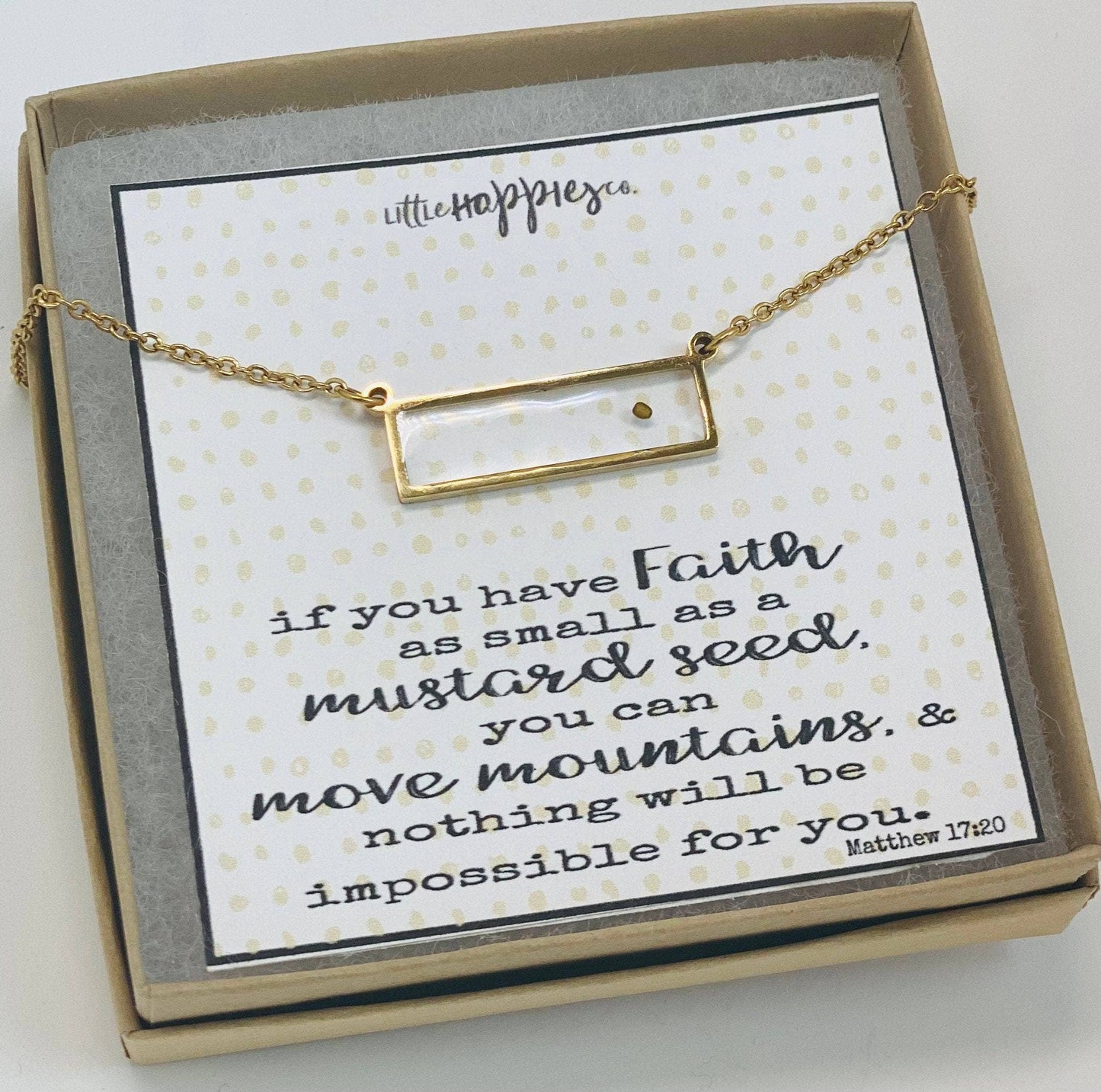 Real Mustard Seed Necklace