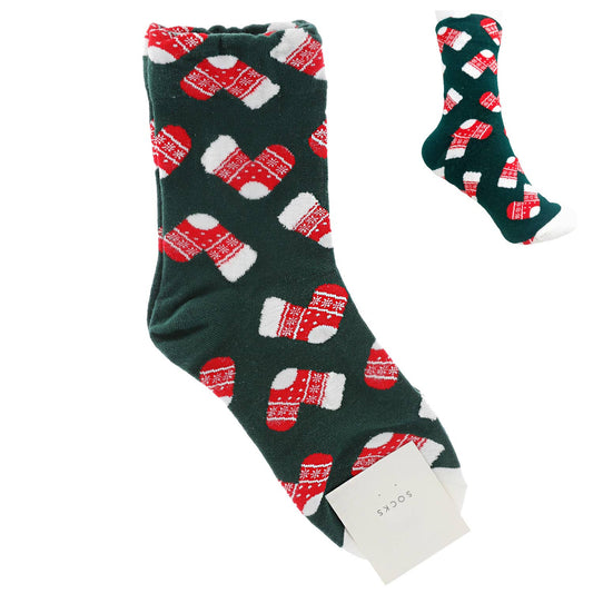 Christmas Themed Cotton Knit Socks