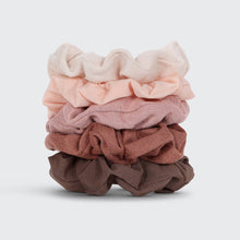 Load image into Gallery viewer, Assorted Textured Scrunchies 5pc Set - Terracotta
