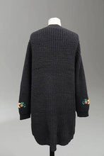 Load image into Gallery viewer, Embroidered Sweater Knit Grandpa Cardigan
