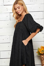 Load image into Gallery viewer, Embossed Square Neck Babydoll Dress
