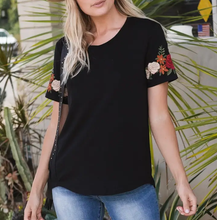 Load image into Gallery viewer, Embroidered Sleeve Tee
