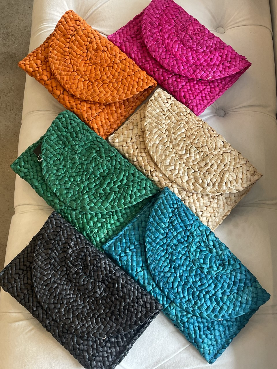 Handmade Straw Clutch Rattan Bag