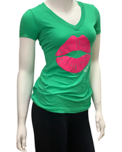 Load image into Gallery viewer, Green Lip V-Neck T-Shirt
