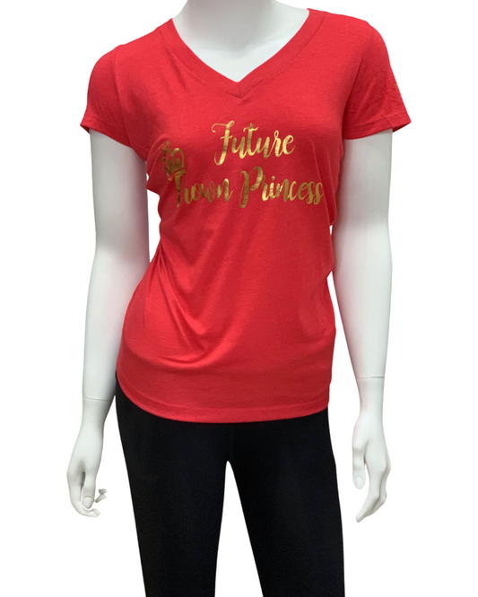 Red Future Crown Princess V-Neck