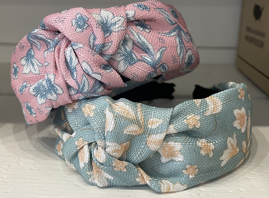 Floral Print Knotted Headbands