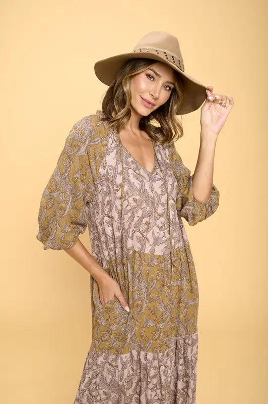 Paisley Maxi Tier Dress