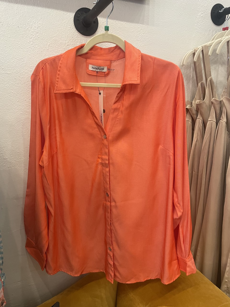 Tencel Twill Button Front Blouse