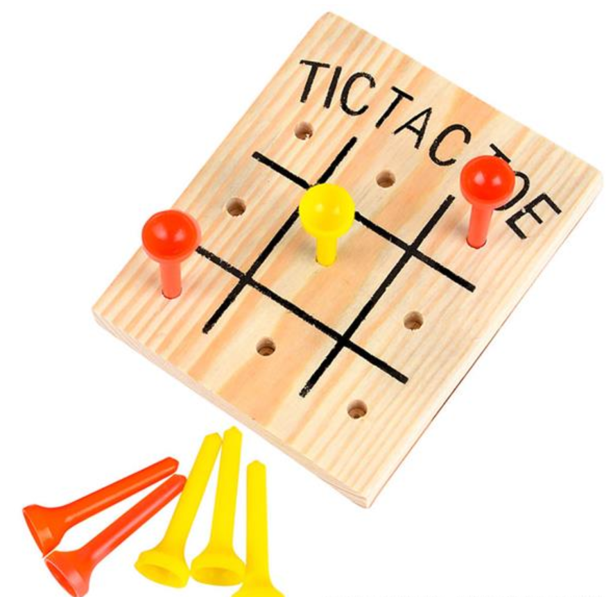 WOODEN TIC-TAC-TOE GAME