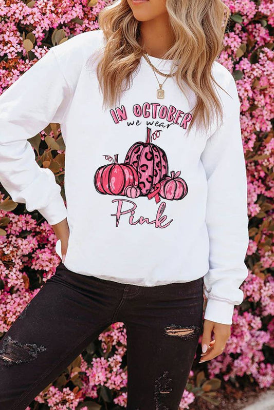 Pink Pumpkins In October We Wear Pink