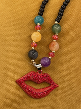 Load image into Gallery viewer, Black Bead Drop Necklace
