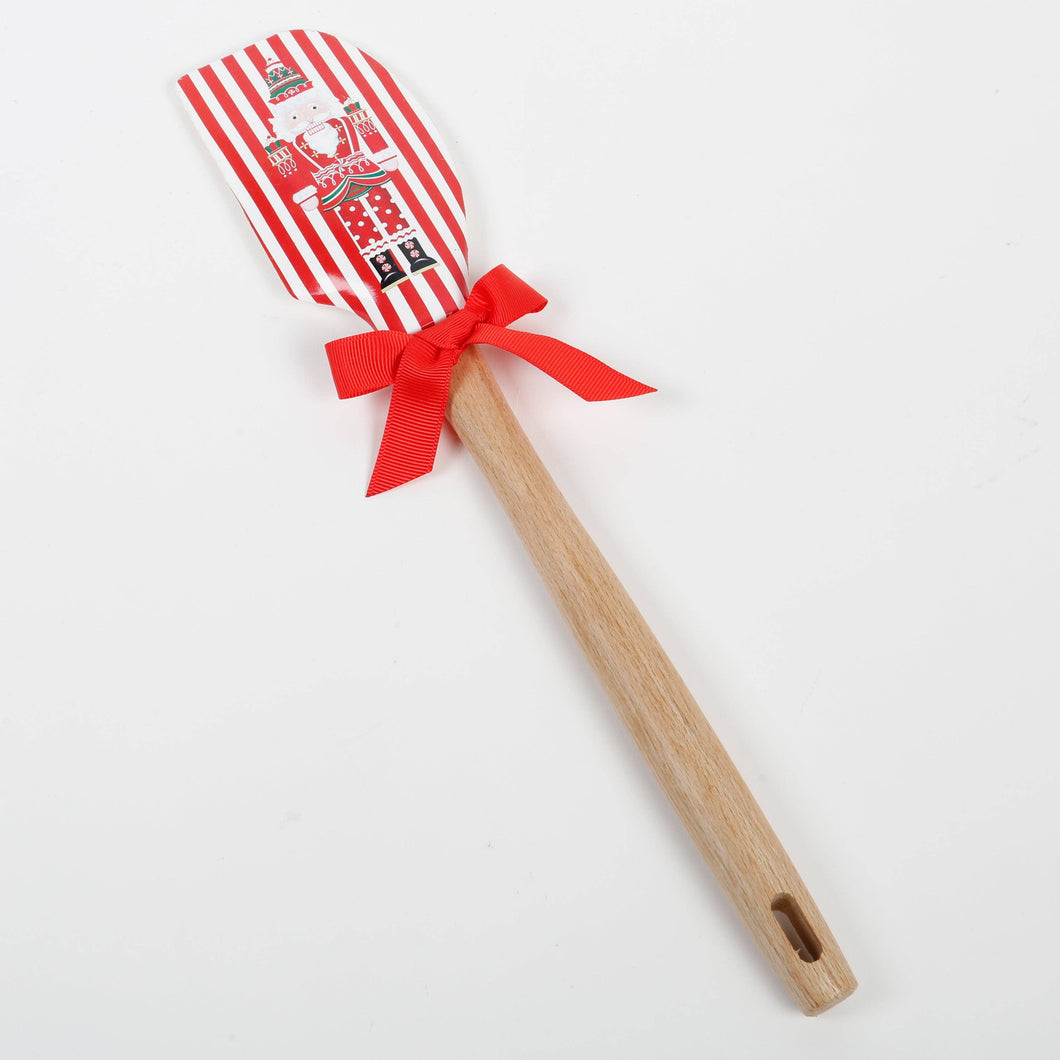 NUTCRACKER RED STRIPE SILICONE SPATULA