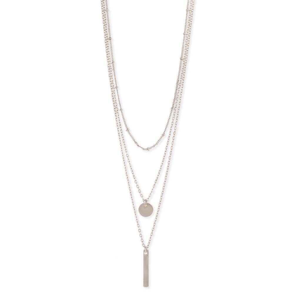Silver Delicate Chain Charms Necklace
