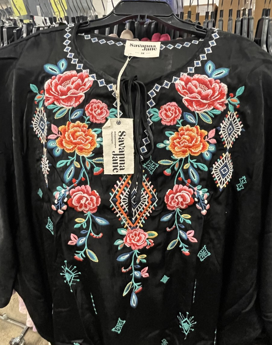 Crushed Embroidery Top