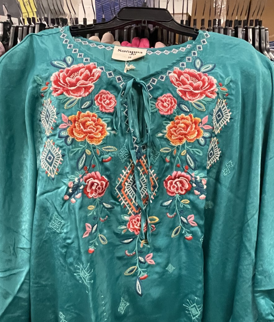 Crushed Embroidery Top