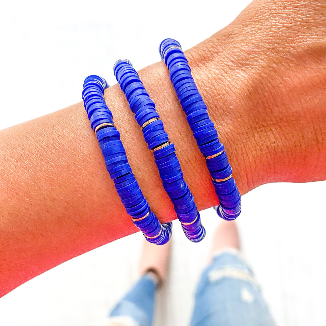 Blue Heishi Bracelet