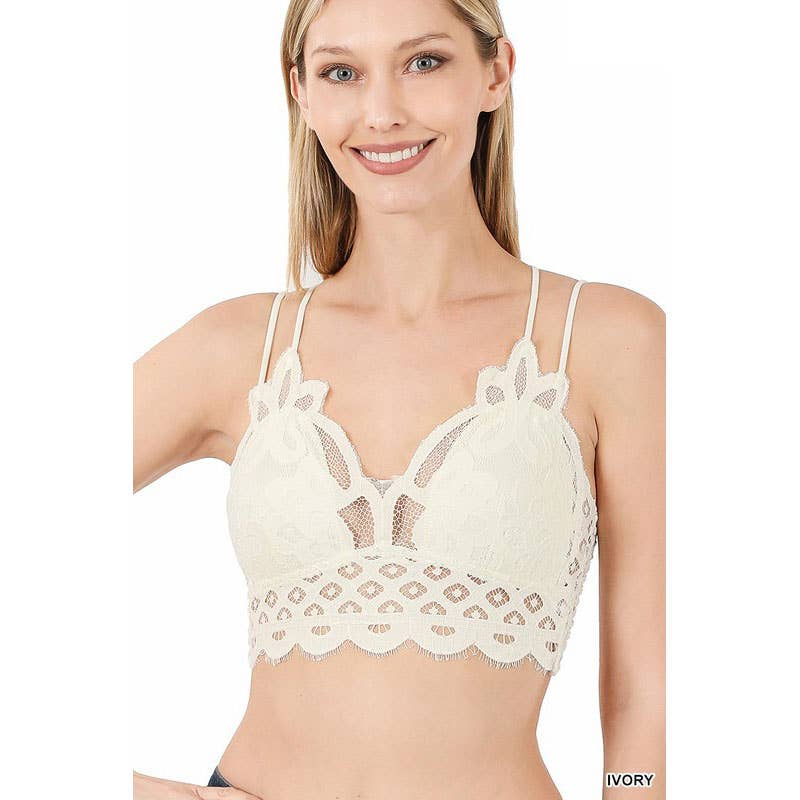 CROCHET LACE BRALETTE BRA PADS