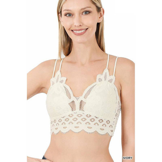 CROCHET LACE BRALETTE BRA PADS