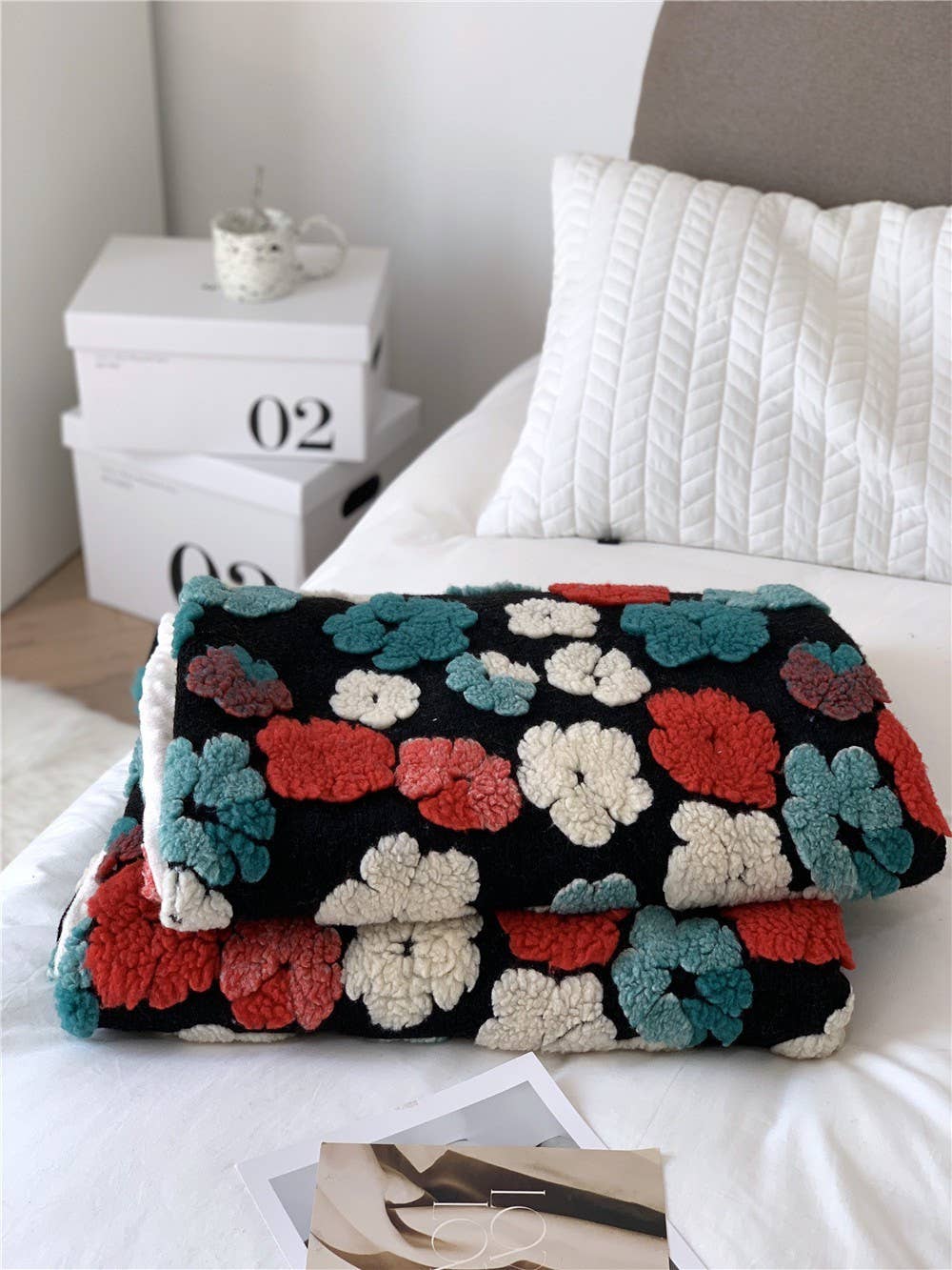 Flower Blanket in Blue