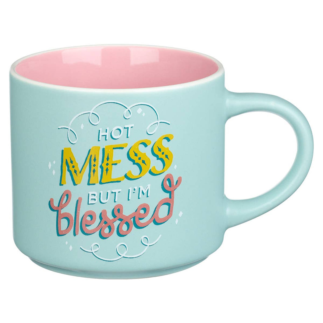 Hot Mess But I’m Blessed Ceramic Coffee Mug