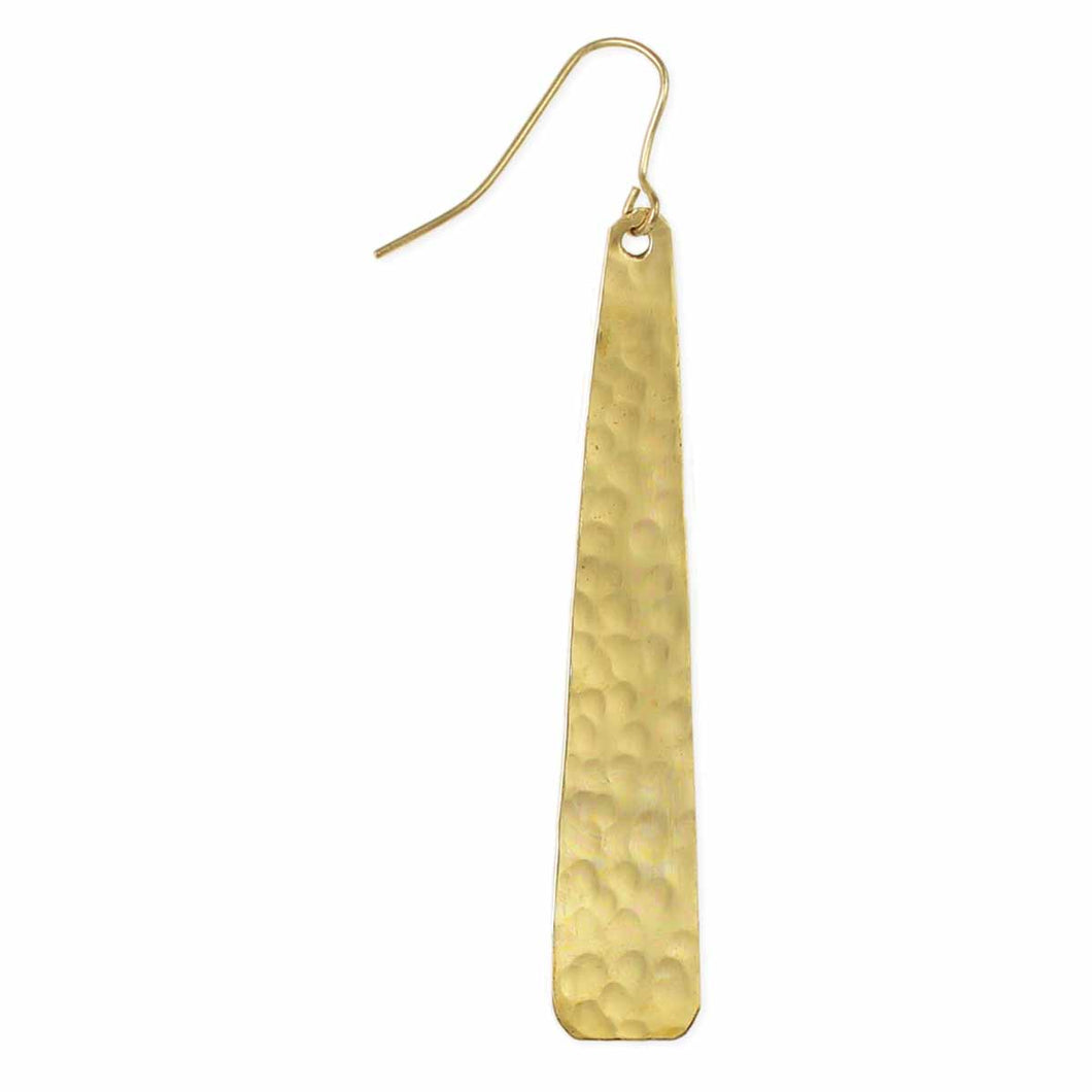 Bold Basics Gold Hammered Bar Earrings