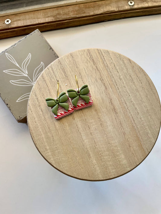Christmas handmade polymer clay earrings | hypoallergenic |