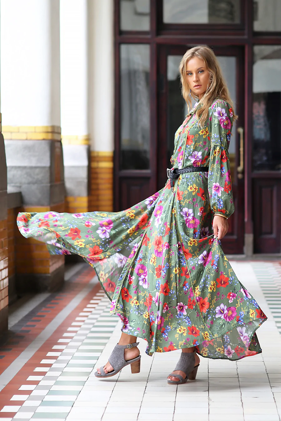 yellow floral dress maxi Sorrento Sun Maxi Dress