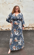 Load image into Gallery viewer, Leopard Floral Print Wrap Maxi Dress
