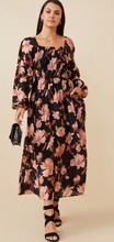 Load image into Gallery viewer, Romantic Floral Square Neck Peasant Smocked Dress
