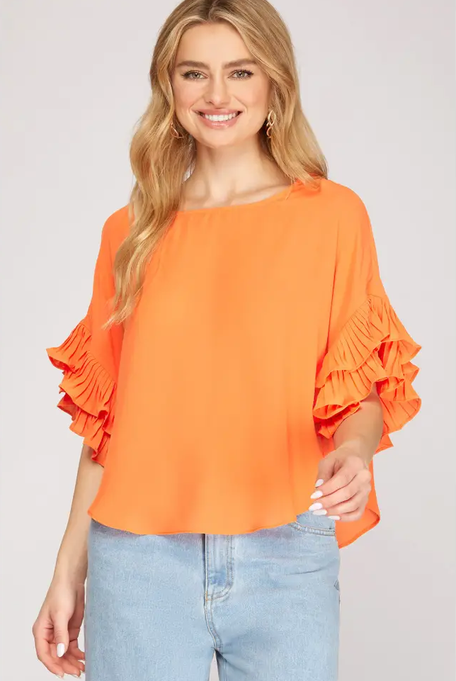 Ruffle Sleeve Top