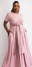 Load image into Gallery viewer, Wrap Around Blush Maxi Skirt Set

