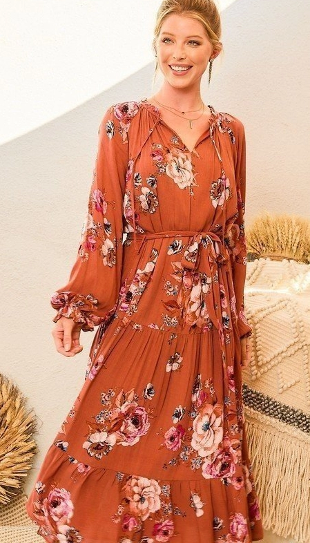 Front Neck Tie Raglan Bubble Sleeve Waist Belt Ruffle