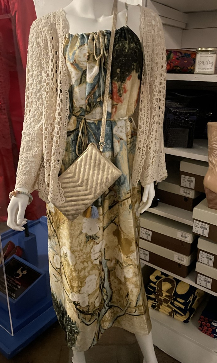 Scarf Print Maxi Dress