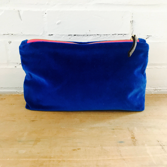 Royal Velvet Zipper Makeup Bag